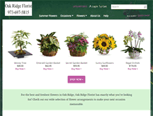 Tablet Screenshot of oakridgeflowers.com